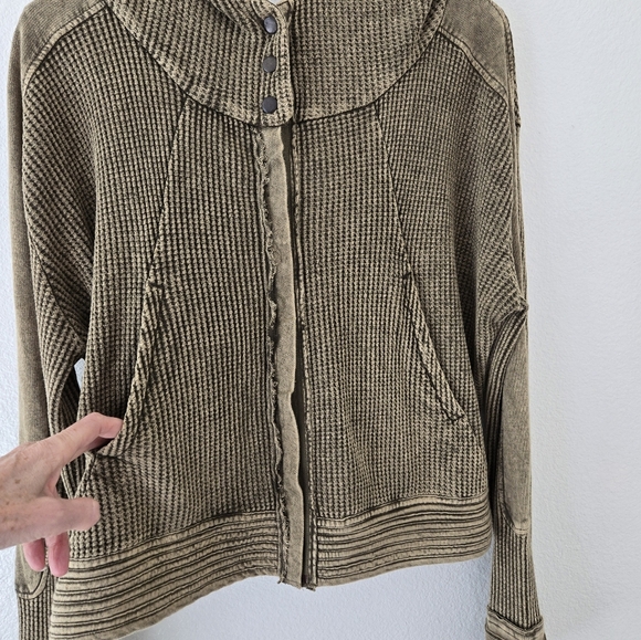 Free People Olive Bomber Jacket - Picture 7 of 16